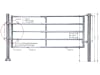 Patura Tor "R3", 310 – 410 cm, 3 Horizontalstreben, 323012