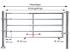 Patura Tor "R5", 310 – 410 cm, 5 Horizontalstreben, 323062