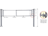 Patura Abtrennung "R2", 250 – 420 cm, 2 Horizontalstreben, 304211