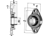 Industriehof® Spannlager UCFL207 Ø innen 35 mm