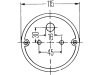 Hella® Schlussleuchte rund, links/rechts, Ø 115 mm, K (10W); K (18W), Schlusslicht; Bremslicht; Blinklicht; Kennzeichenlicht, 2SE 001 679-051