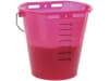 KERBL Kälbertränkeeimer 8 l rund ohne Ventil und Sauger, Kunststoff (lebensmittelecht), rosa; transparent, 14268