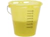 KERBL Kälbertränkeeimer 8 l rund ohne Ventil und Sauger, Kunststoff (lebensmittelecht), gelb; transparent, 14267