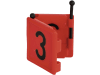 KERBL Halsbandnummer "Duo" Ziffer 3, Kunststoff rot, 2-teilig, für Halsmarkierungsbänder bis 4 cm Breite, 6 St., 209423