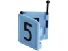 KERBL Halsbandnummer "Duo" Ziffer 5, Kunststoff blau, 2-teilig, für Halsmarkierungsbänder bis 4 cm Breite, 6 St., 209425