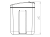 Deichselbox "SanuBox 600-3" 630 x 320 x 240 mm, aus Kunststoff für PKW-Anhänger