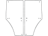 Türscheibe, grün, links/rechts, für John Deere 6000, 7000