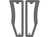 Frontscheibe, grün, unten links/rechts, Siebdruck, für John Deere 5000, Kabine Lochmann LX 036731/036420