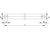 Walterscheid Profilrohr S5H Stahl (gehärtet), 47; 61 x 4,5 mm, 1.000 mm, 1135883