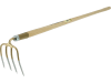 SHW Gartenkreiel, 4 Zinken, rund mit Stiel aus Esche