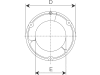 Bondioli & Pavesi Laufring Global; SFT Baugröße G9; S6; H7; S8; H8, 89 x 132 x 12 mm, Schutzrohr außen, 2550G0001R02