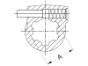 Walterscheid Anschlussgabel "AG" W 2100, Profil 6 x 21 x 25, Schiebestiftverschluss, 1040201