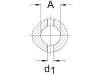 Walterscheid Nabengabel "NG" W Baugröße 2100, Profil 1 3/8" 6, mit Spannstiftbohrung, 1040317