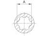 Walterscheid Weitwinkelanschlussgabel "ASG" WW80° Baugröße 2580, Profil 1 3/4" 20, mit Ziehverschluss, 1135316