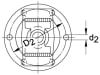 Walterscheid Weitwinkelflanschgabel "FG" WW80° Baugröße 2580, 1136983