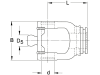 Walterscheid Weitwinkelprofilgabel "RG" WW80° Baugröße 2280, Profil 1, ohne Zentralschmierung, 1366886