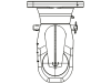 Walterscheid Kugeleinsatz "Kugel 80", KFD800-5 **, für Adapterplatte mit Flansch B x H 160 × 100 mm x 21 mm, für Traktor mit Anhängebock, 8002903