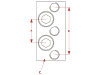 Walterscheid Adapter "ZWL303M" 125 x 60 x 35 mm, M 20, für Zwangslenkung Easy Fit Steering System, 8004977