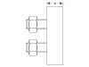 Walterscheid Adapter "ZWL303M" 125 x 60 x 35 mm, M 20, für Zwangslenkung Easy Fit Steering System, 8004977