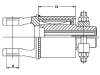 Walterscheid Freilaufkupplung "F5/2L" W 2500, 1 3/4" 20, Verschluss Klemmbrücke KB, 1172701