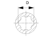 Walterscheid Reib-Freilaufkupplung "FK96/4L", W 2400, 1 3/8" 6, d 32 mm, Auslösekraft 1.200 Nm, Verschluss Ziehverschluss ZV, 1177160