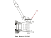 Walterscheid Zugmaul "KU540ZB335-" mechanisch mit Flansch, 17 mm; 21 mm, Ø Bolzen 32 mm, schwarz, für Traktor