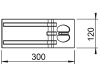 TRAILER POOL Unterlegkeil "AL-KO UK46" L x B x H: 370 x 160 x 190 mm, Radius 460 mm, Stahl verzinkt, ohne Halter, DIN 7605, 244374