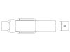 Walterscheid Stufenrohr "OL-B", 400 mm, M 36 x 3, Rechts-/Linksgewinde, für Spindeloberlenker, 1309691