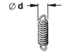 Walterscheid Zugfeder, 43,6 x 14,0 x 1,6 mm, für Unterlenkerfanghaken UHK-B Kat. 2L, 1305126