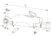 Walterscheid Stabilisator "ADSST", Druckstrebe mechanisch, mit Bolzen, 412 – 426 mm, Federweg +/- 19 mm, für Unterlenker mechanisch, 1204526