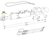 Walterscheid Hydraulischer Oberlenker "HOLKH" Kat. 3/70, bis 103 kW, d 70 mm, d1 32,2 mm, Hub 210 mm, Kugelgelenk und Fanghaken, 1204867