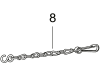 Walterscheid Haltekette 400 mm, S-Haken, für Gelenkwellenschutz W; WW80°; WW70°; P; PW80°; PW75°, 1044321