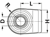 Walterscheid Anschweißende Kat. 3 Ø x B 37 x 47,5 mm, gebogen, für Unterlenker, 1308806