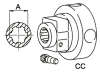 Walterscheid Nabe, Profil 1 3/8" 6, Verschluss Klemmkonus CC, für Nockenschaltkupplungen K64/1, 1196103