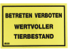 KERBL Warnschild "Betreten verboten, wertvoller Tierbestand", Kunststoff, 29642