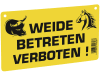 KERBL Warnschild "Weide betreten verboten!", Kunststoff, 44628