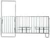 KERBL Zaunteil 285 x 3 x 120 cm mit Tür, 6 Fressplätze, für modulare Zaunaufstallung für Kälber, 14496