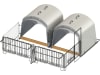 KERBL Kälberiglu "CalfHouse Premium XL" für 10 Kälber, mit Umzäunung (Doppelset), 14530