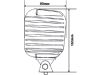 LED-Arbeitsscheinwerfer quadratisch, 4.800 lm, 10 – 30 V, 16 LEDs, für Traktor Fendt 300, 500 Vario S4, 700 Vario, 800 Vario, 900 Vario