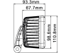 LED-Arbeitsscheinwerfer 3.800 lm 108 W, 10 – 30 V, 36 LEDs, rechteckig, für Traktor Fendt Vario, Farmer, Favorit, Xylon