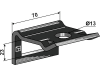 Industriehof® Zinkenhalter "C" für Federzinken 45 x 12 mm, Passender Rahmen 50 x 12 mm für universal, 1.HH17-3650