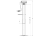Teleskop-Stützfuß Stützlast 3,0 t, Höhe 605 - 905 mm, Hub 300 mm, mit Getriebekurbel