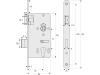 ABUS Einsteckschloss ESK PZ2 universal S PZ-Schloss, Innentürschloss, Wohnungseingangsschloss, Metall Riegel und Falle, ohne Schlüssel