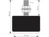 Agreto® Waagenbausatz  mit 4 Wiegefüßen für Plattformwaagen, Tierwaagen, Klauenstände, Mahl- und Mischanlagen, Tanks, Silos etc., AGW01-4X2S