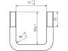 Industriehof® Bügelschraube L x B innen 55 x 51 mm, M 12 x 1,75 - 8.8 mit selbstsichernden Muttern, 101.10404-3