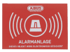 ABUS Aufkleber Alarm  Warnaufkleber ohne Logo, 74 x 52,5 mm, reflektierend