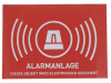 ABUS Aufkleber Alarm  Warnaufkleber ohne Logo, 148 x 105 mm, reflektierend