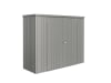 Biohort Metallgeräteschrank Gr. 230 227 x 83 cm quarz-grau; metallic Doppeltür Gartenschrank