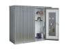 Biohort Metallgeräteschrank Gr. 230 227 x 83 cm quarz-grau; metallic Doppeltür Gartenschrank