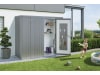 Biohort Metallgeräteschrank Gr. 230 227 x 83 cm quarz-grau; metallic Doppeltür Gartenschrank
